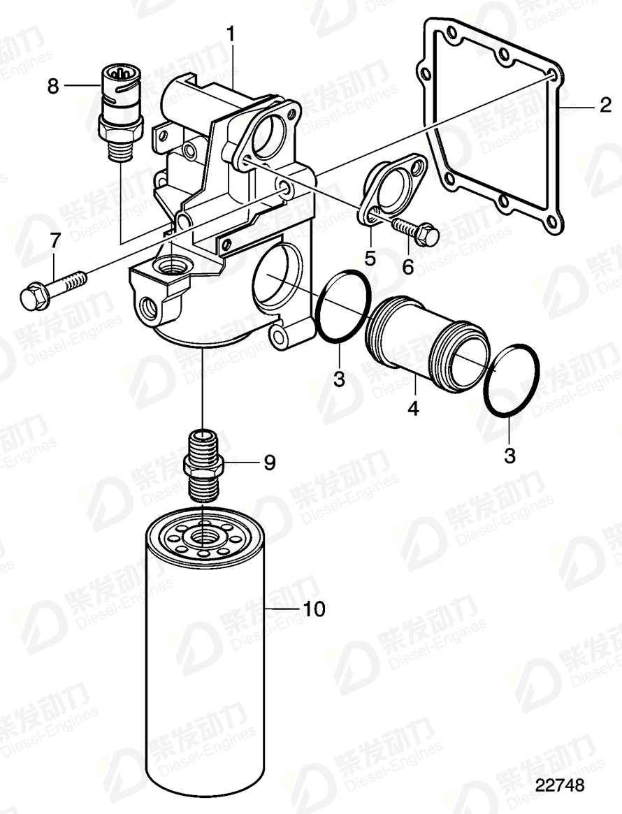 volvo penta Gasket 20459192 Drawing volvo penta Gasket 20459192 Drawing